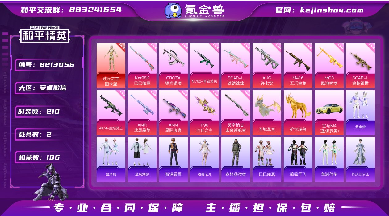 实名: 不可修改 时装数: 210 载具数...