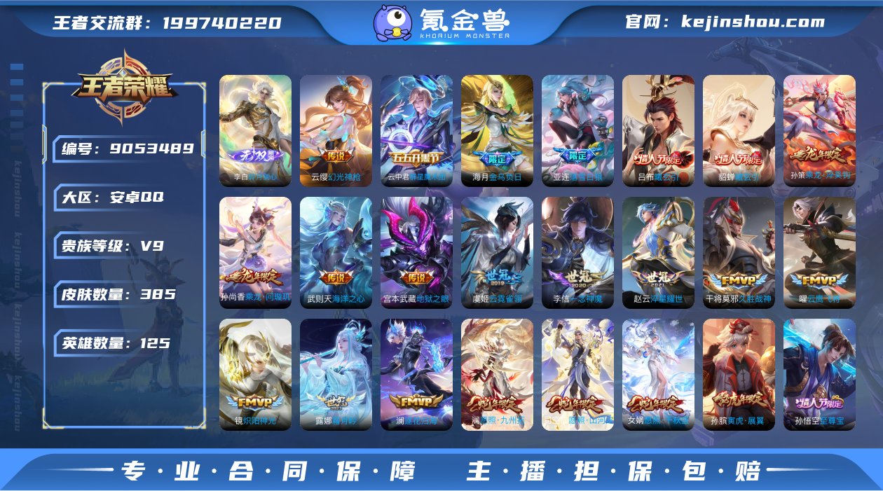 V9 1无双 23传说 125英雄 385...