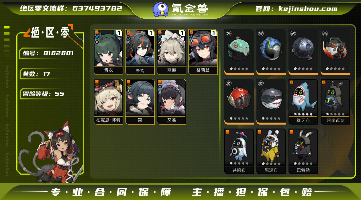 55级/17黄/女主
共鸣布,飚速布,巴特...