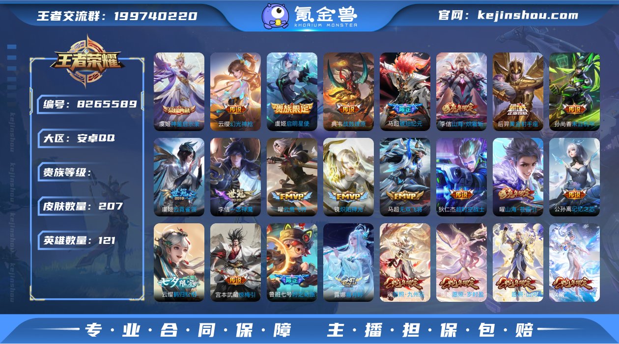 TT 【神鉴启示录】可改实名 207皮肤1...