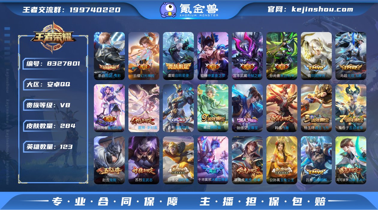 实名: 可修改 贵族等级: V8 英雄数:...