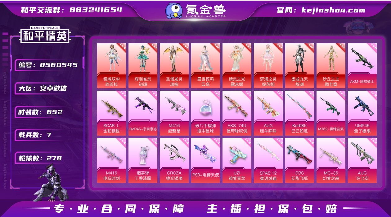 实名: 可修改 时装数: 652 载具数:...