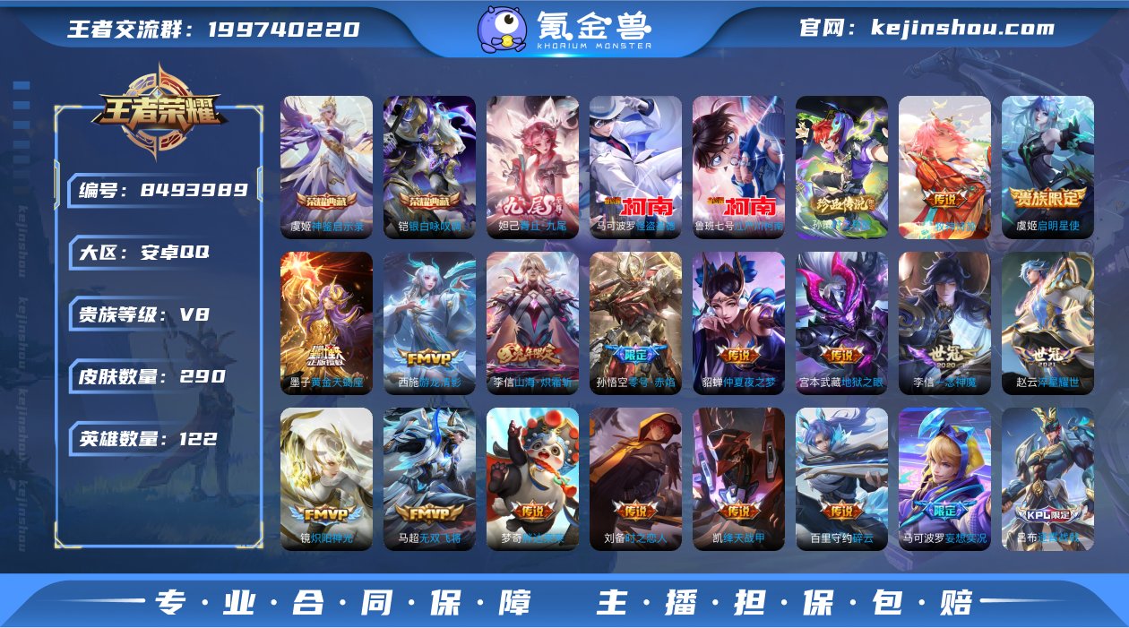 实名: 可修改 贵族等级: V8 英雄数:...