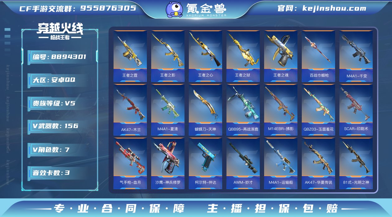 实名: 可修改 v武器数: 156 王者武...