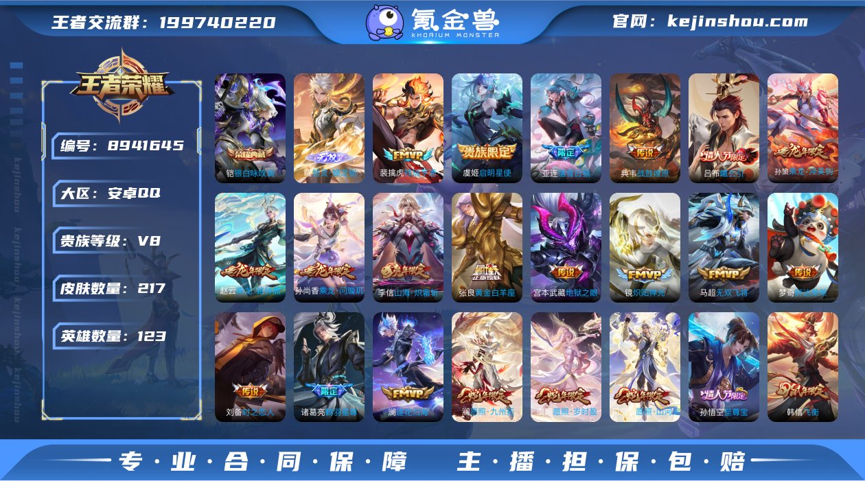 实名: 可修改 贵族等级: V8 英雄数:...