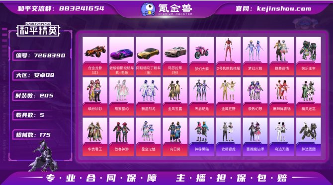 【商品标题】：无4极品6位账号内含1161...