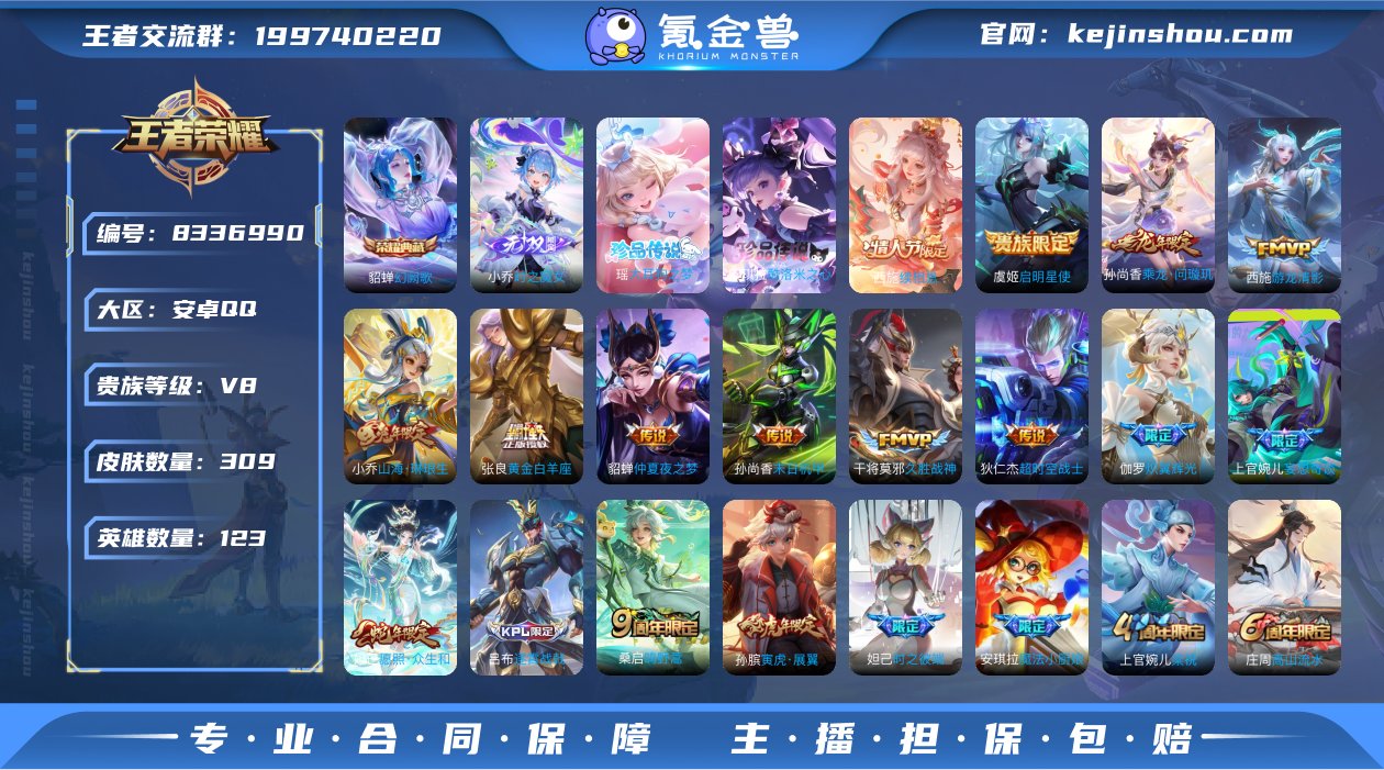 实名: 可修改 贵族等级: V8 英雄数:...