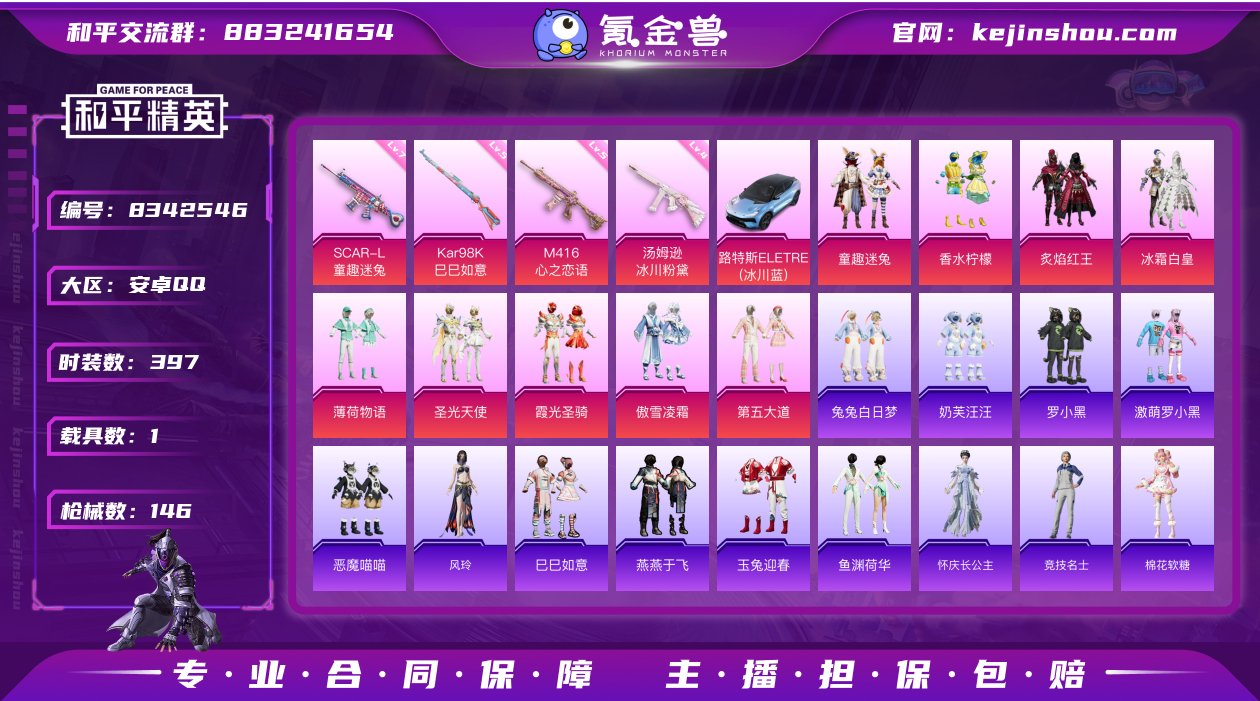 10粉装 4特效枪 1载具 13印记 可二...