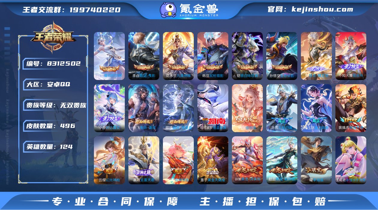 TXWZ1505  496皮肤 无双V10...