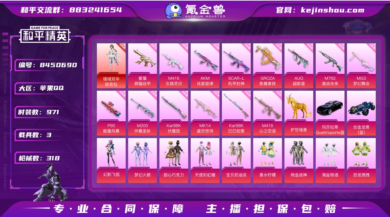 实名: 不可修改 时装数: 971 载具数...