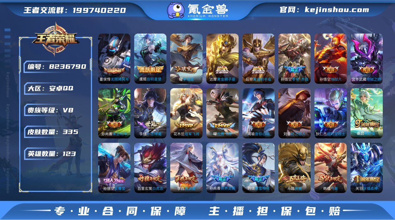 实名: 可修改 贵族等级: V8 英雄数:...