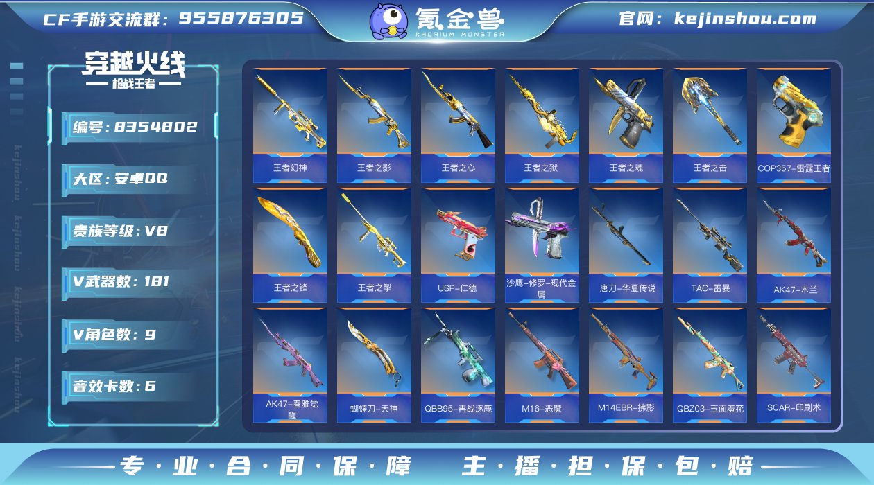 实名: 可修改 v武器数: 181 王者武...