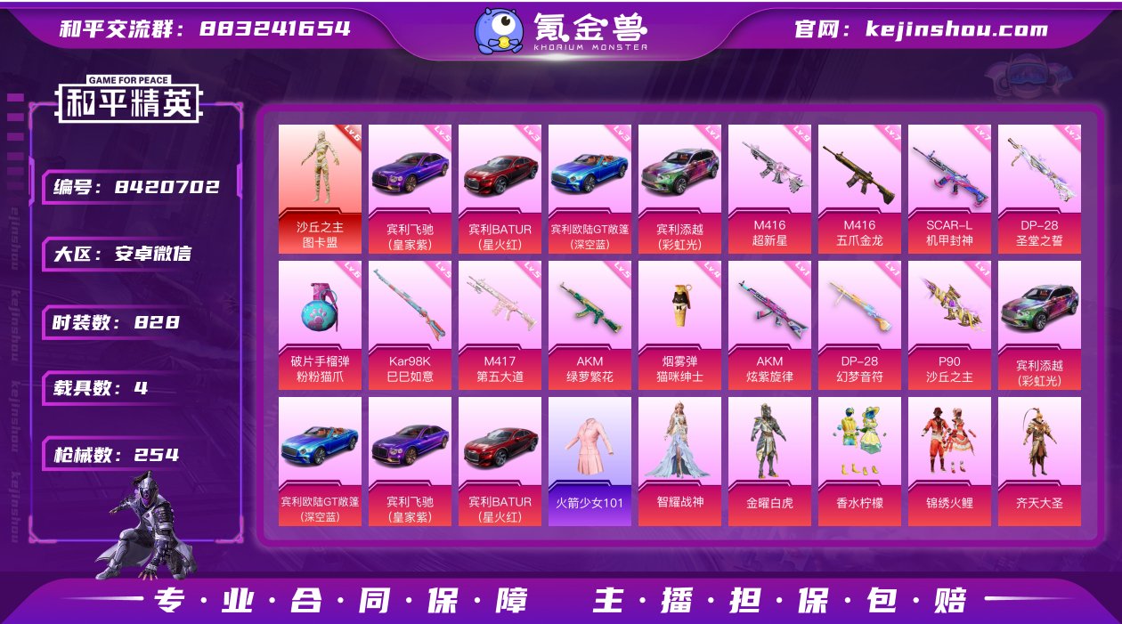 实名: 可修改 时装数: 828 载具数:...