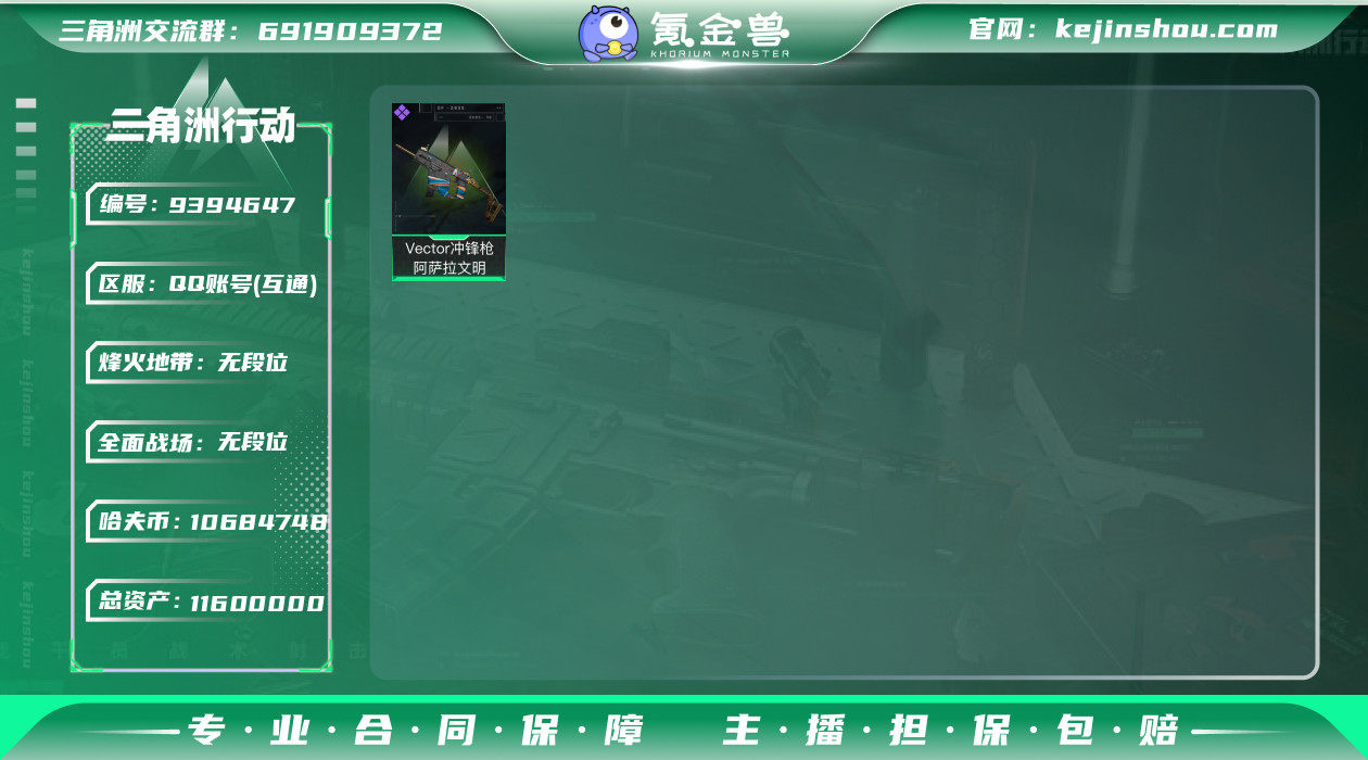 三角洲【qq账号】【30级  总资产11m...