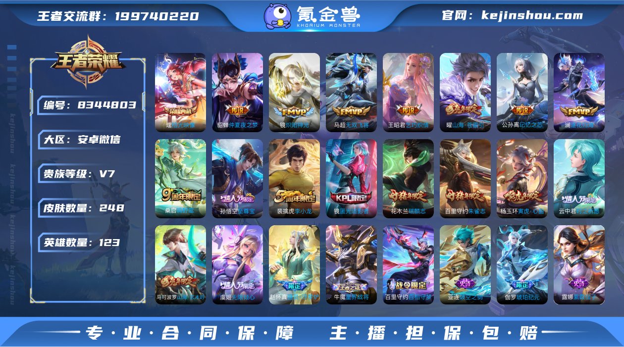 V7 1典藏 9传说 123英雄 248皮...