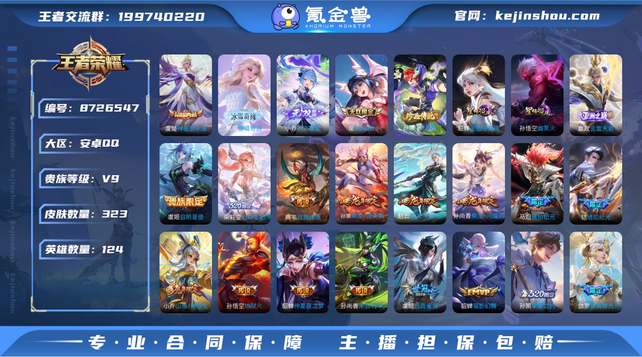 实名: 可修改 贵族等级: V9 英雄数:...