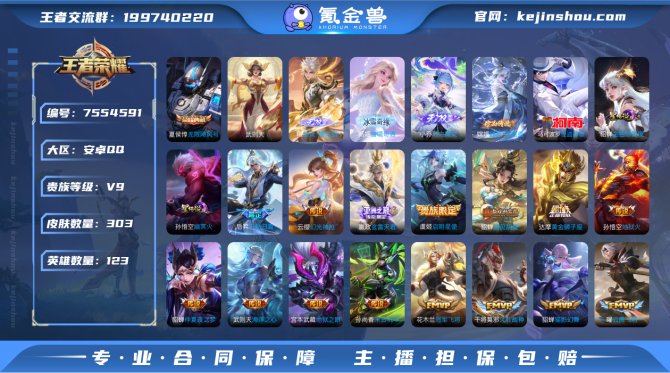 V9 303皮肤2典藏3无双32传说2星传...