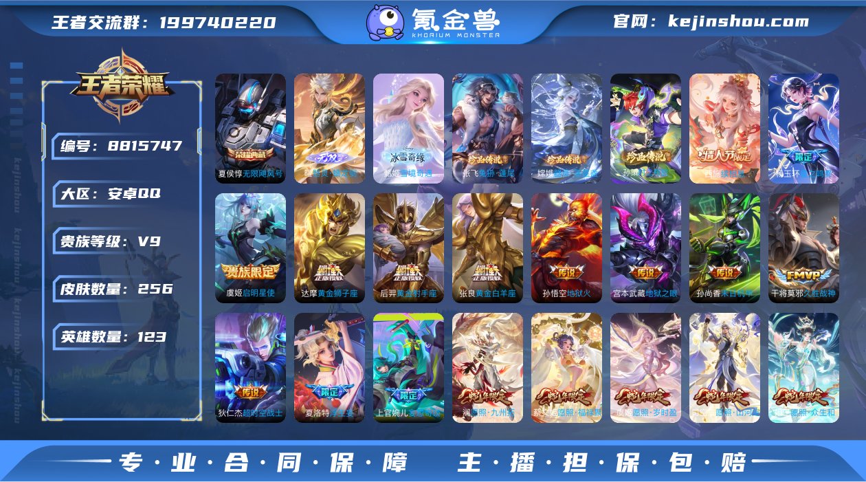 实名: 可修改 贵族等级: V9 英雄数:...