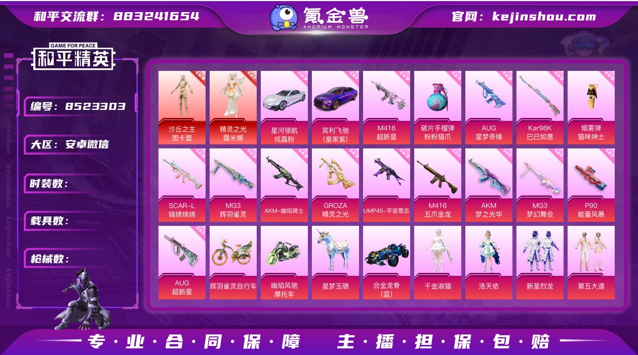 编号52074  安V可改，4级图卡盟，露...