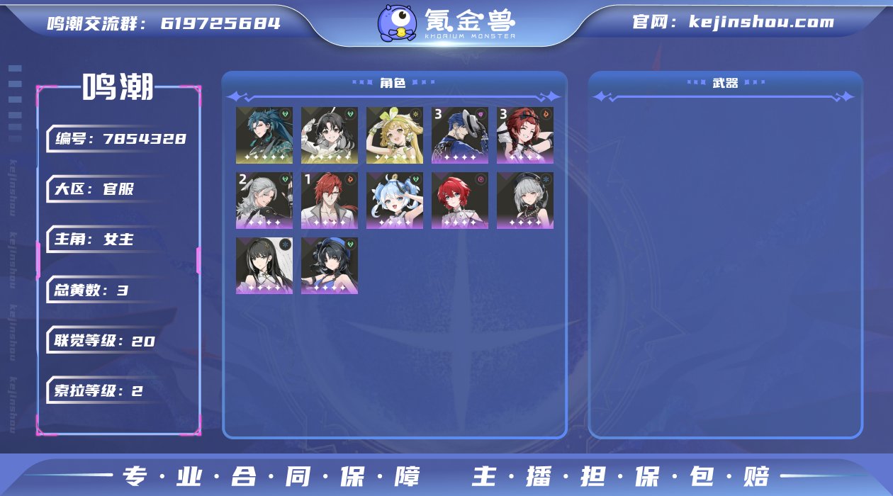 总黄数: 3 联觉等级: 20 拥有五星共...