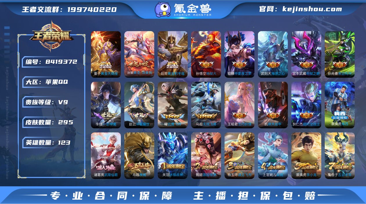 v9 iOS可改实名 295皮 1典藏 1...