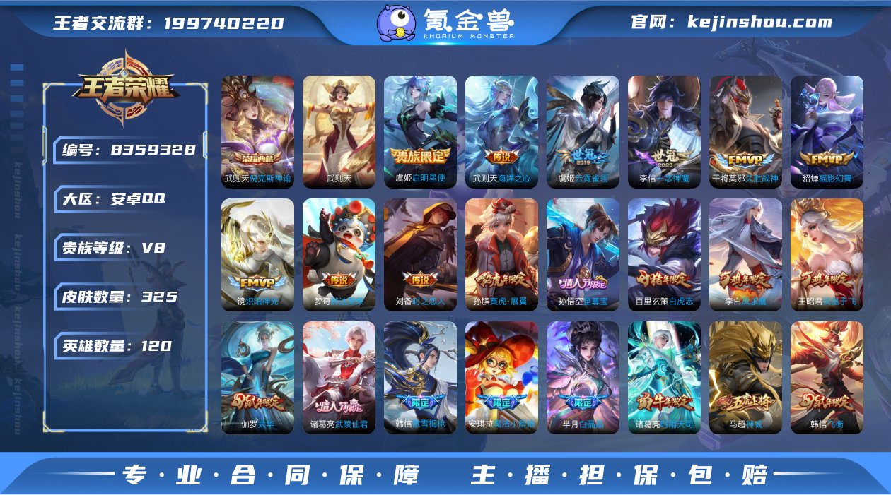 YHBWZ2010贵族等级:V1 皮肤价值...