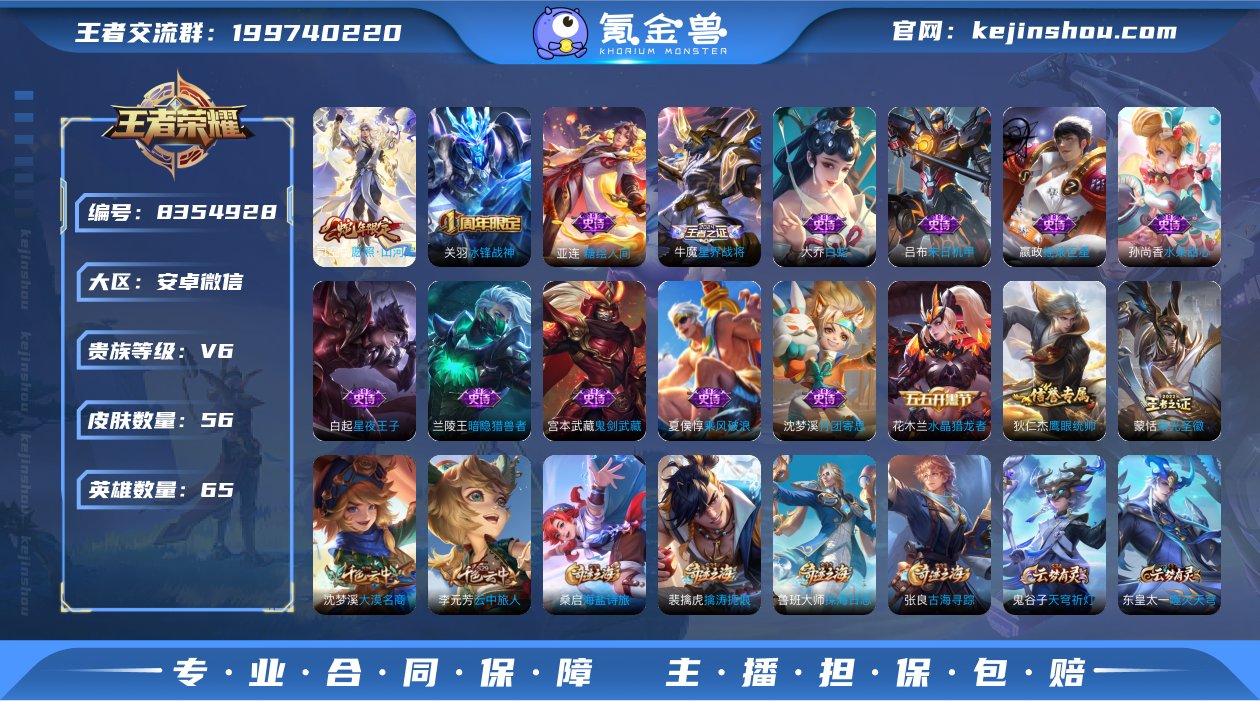 实名: 可修改 贵族等级: V6 英雄数:...