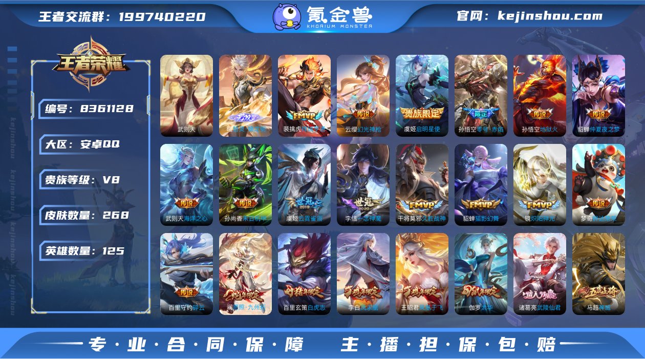 实名: 可修改 贵族等级: V8 英雄数:...