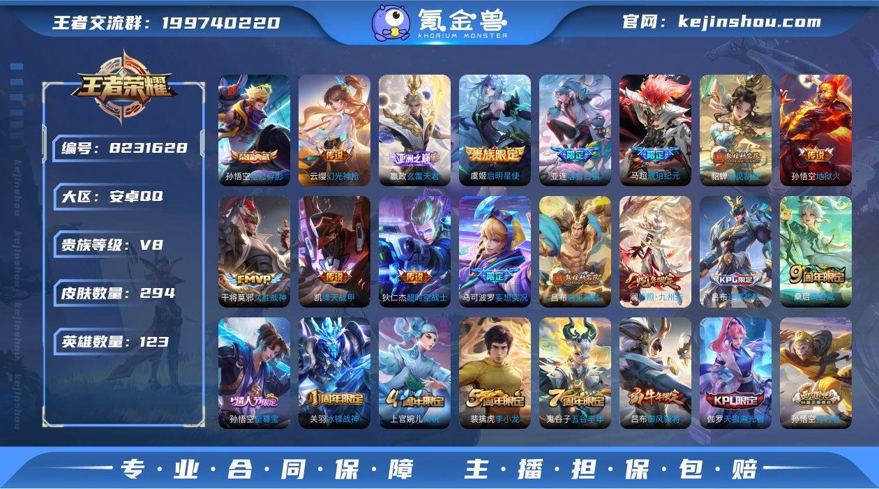实名: 可修改 贵族等级: V8 英雄数:...