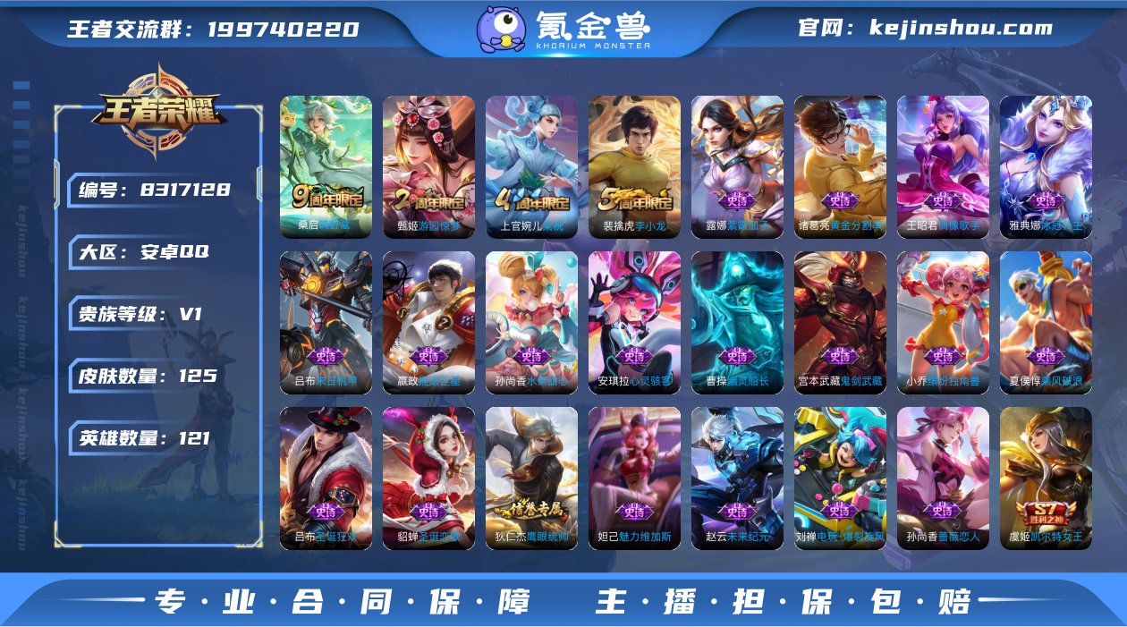 【125皮肤】安卓QQ-121英雄-125...