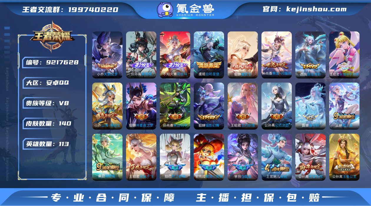 实名: 可修改 贵族等级: V8 英雄数:...