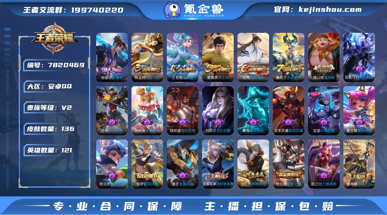 【商品标题】：705076 腾讯游戏信用分...