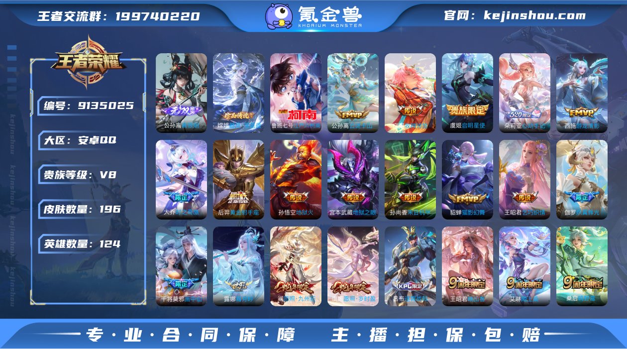 实名: 可修改 贵族等级: V8 英雄数:...