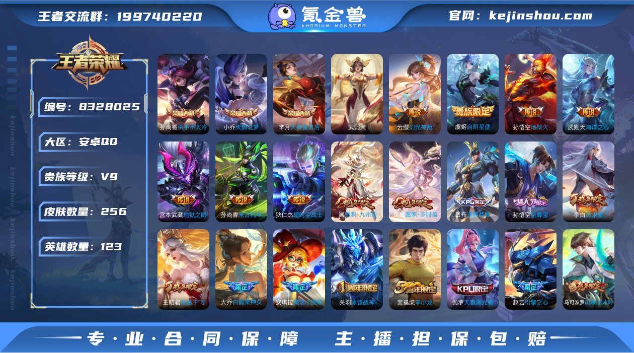 【LWZ1433】贵族9/皮肤256/典藏...