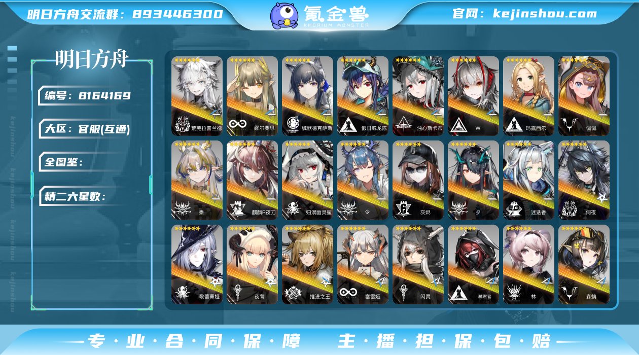 等级: 98 6星干员(限定2潜): W,...