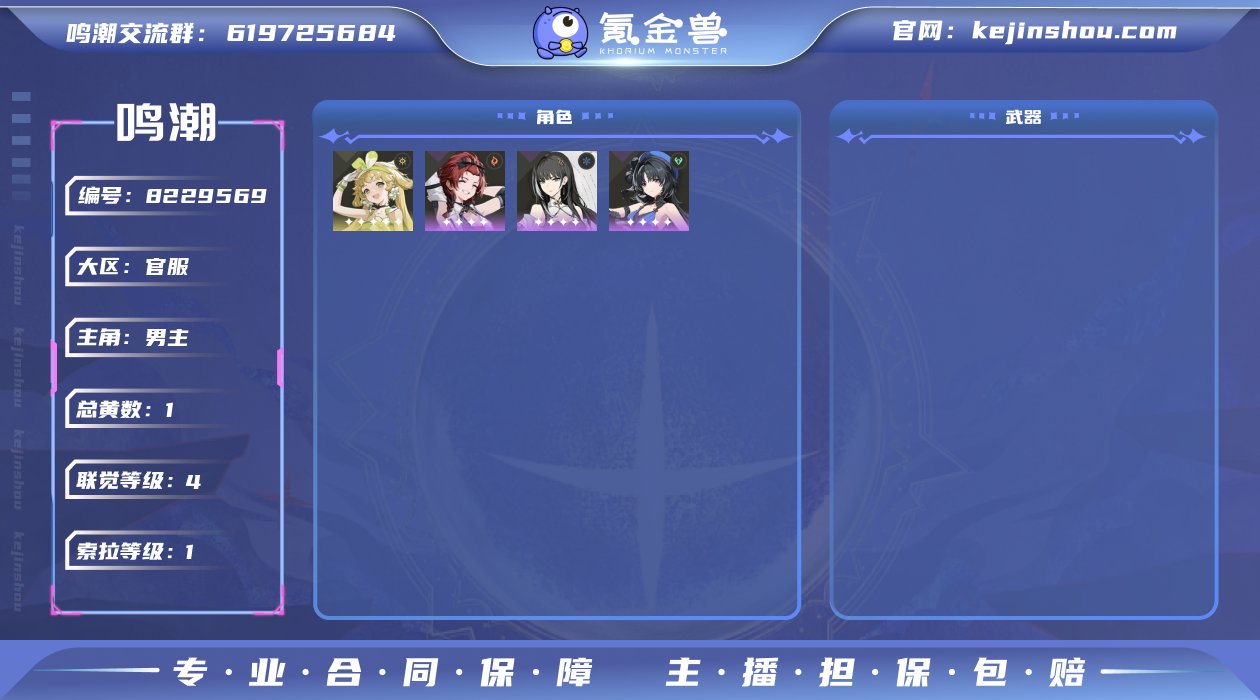 总黄数: 1 联觉等级: 4 拥有五星共鸣...