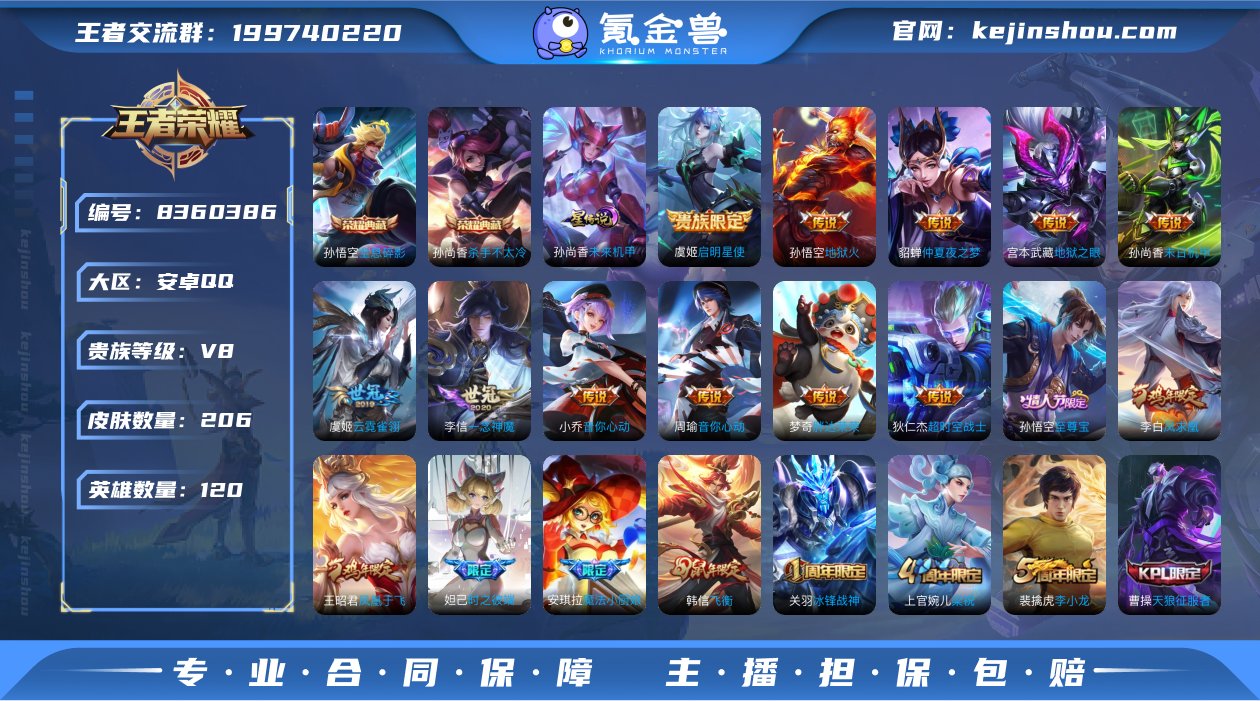 实名: 可修改 贵族等级: V8 英雄数:...