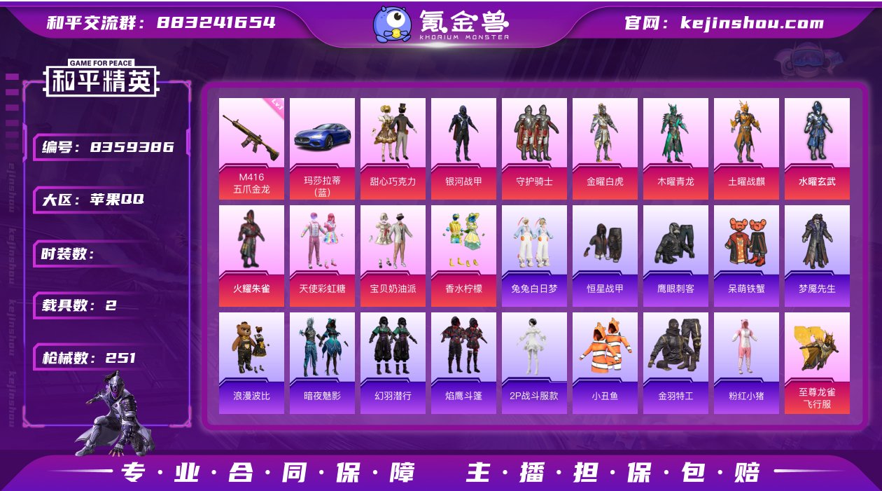 12粉装 4特效枪 2载具 10印记 可二...