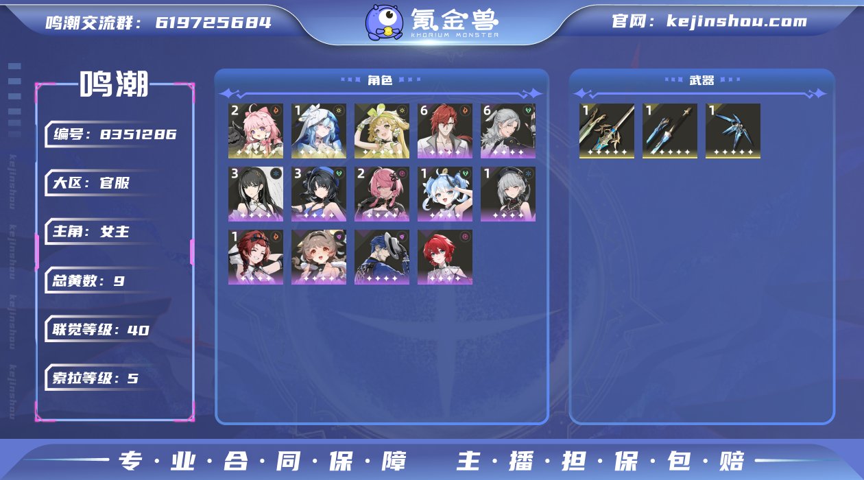 总黄数: 9 联觉等级: 40 拥有五星共...
