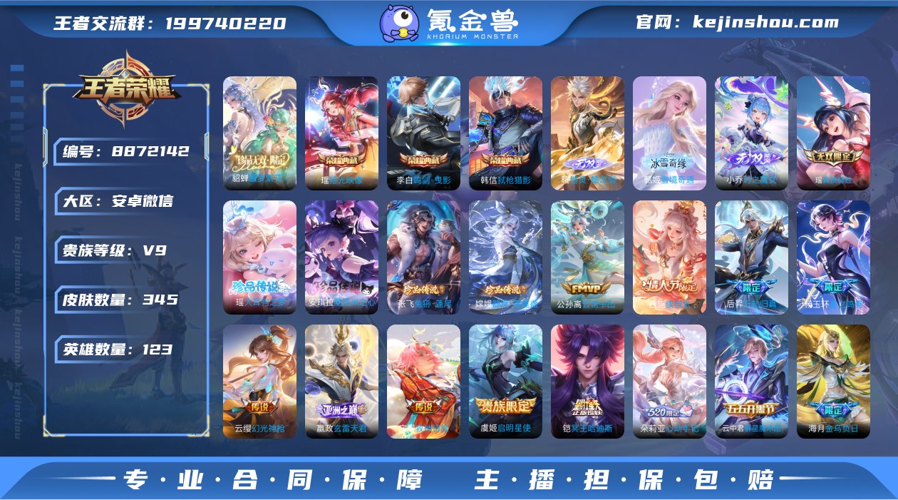 实名: 可修改 贵族等级: V9 英雄数:...
