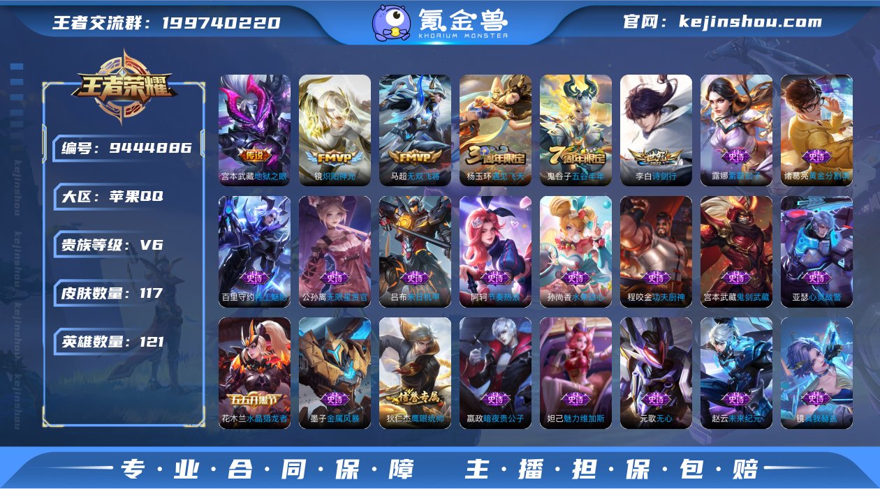 贵族V6 传说皮肤4 史诗皮肤30 皮肤数...