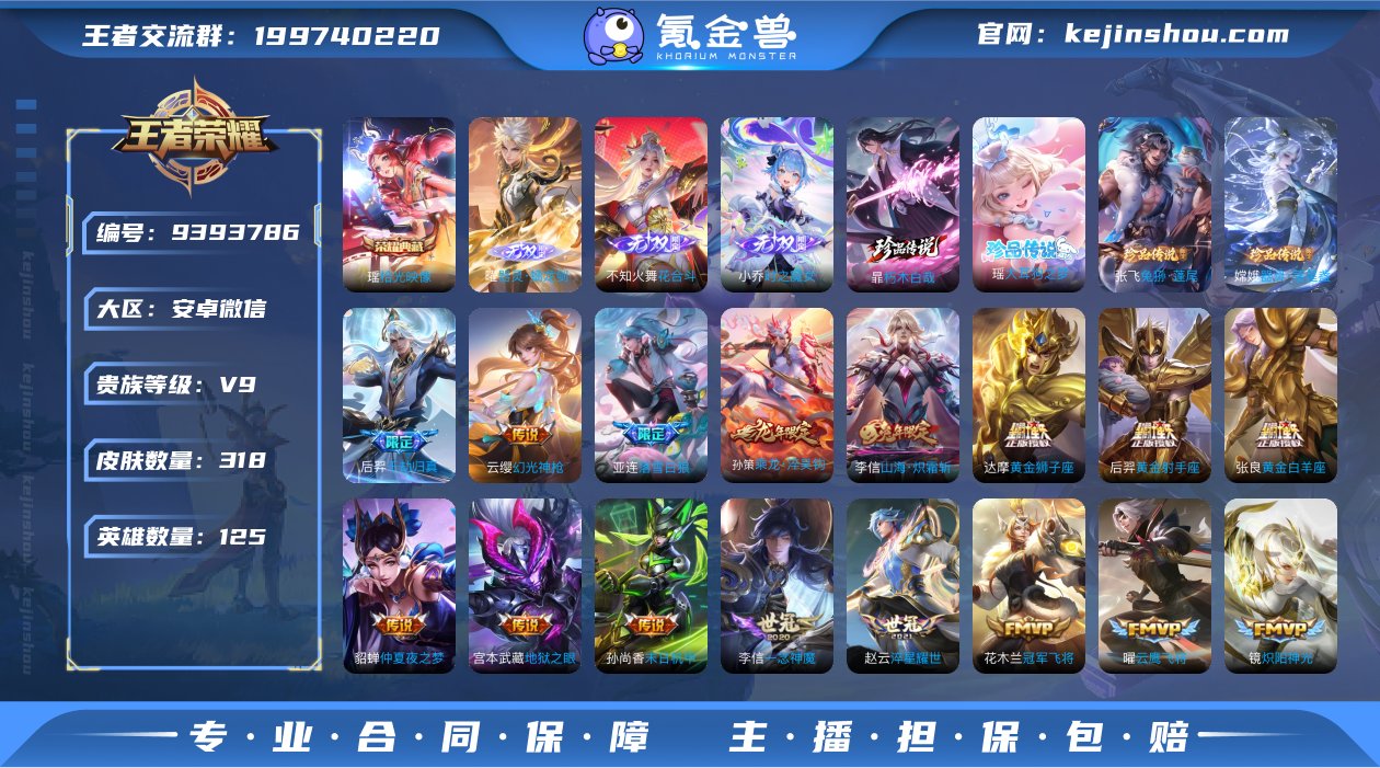 实名: 可修改 贵族等级: V9 英雄数:...