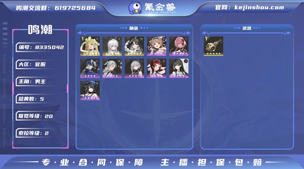 总黄数: 5 联觉等级: 20 拥有五星共...