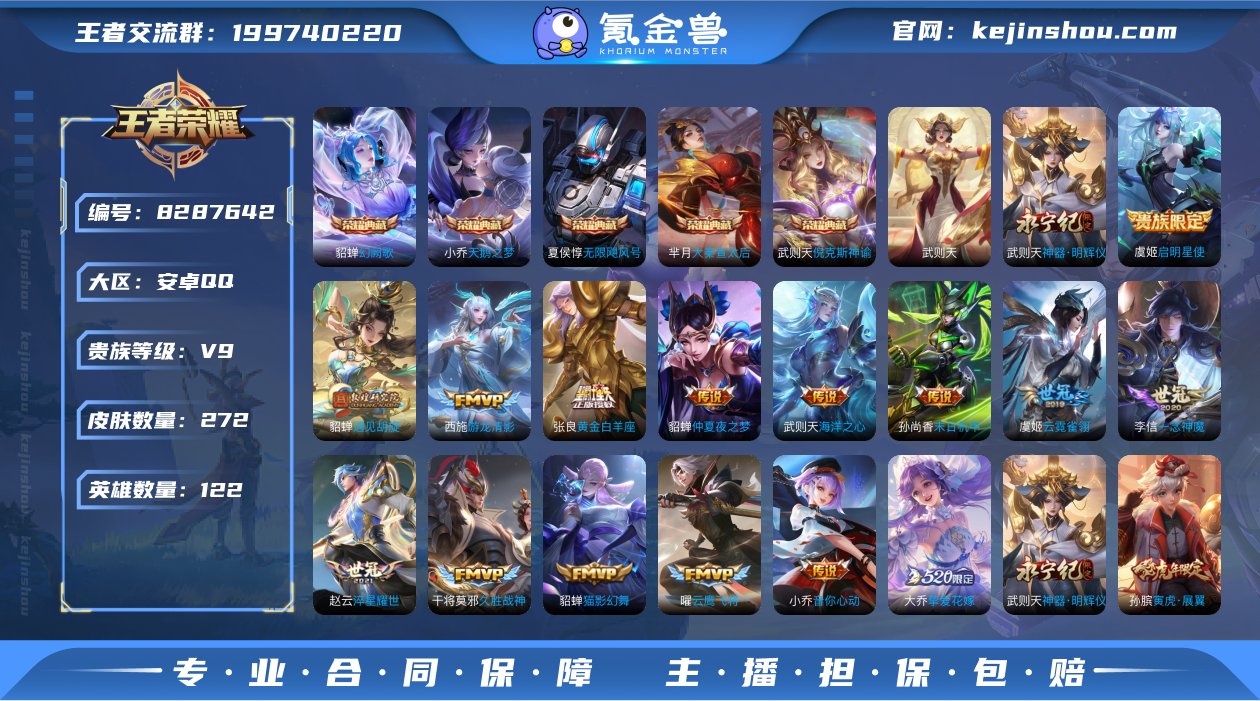 【WZF5054】贵族9/皮肤272/典藏...