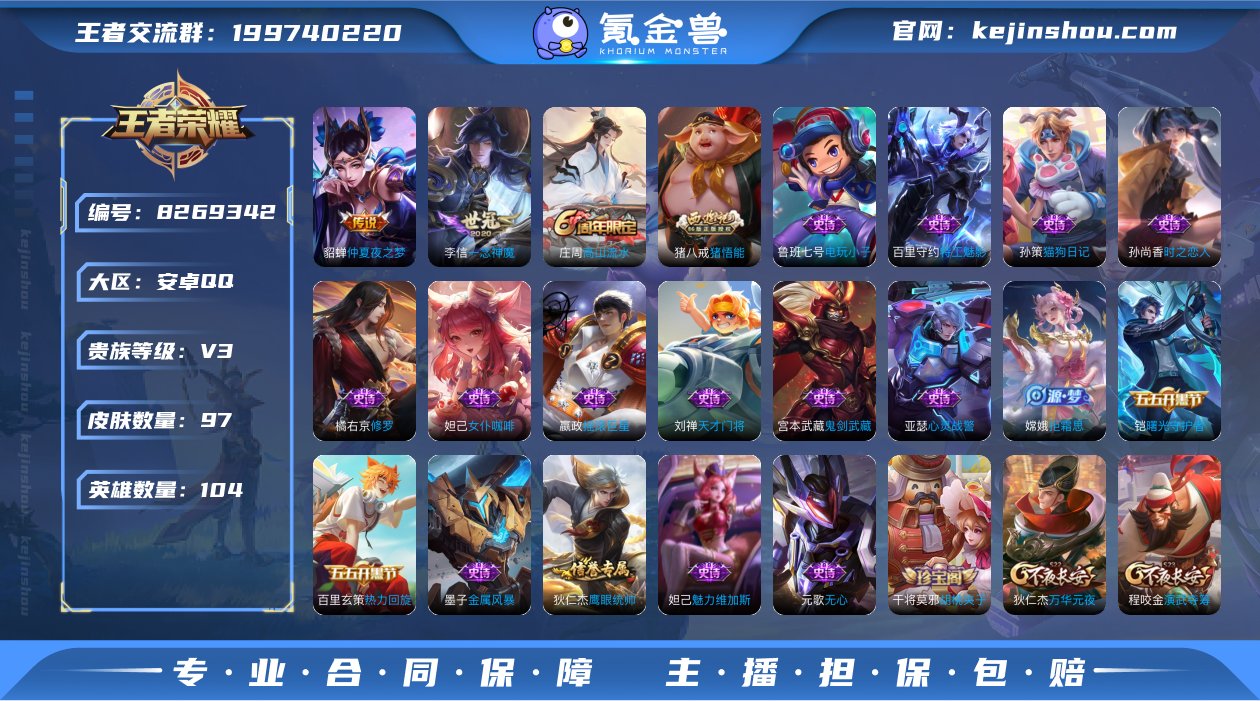 【商品标题】：715407 王者荣耀账号 ...