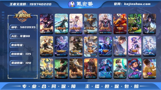 XY 135皮肤1典藏17传说iOS【幸运...