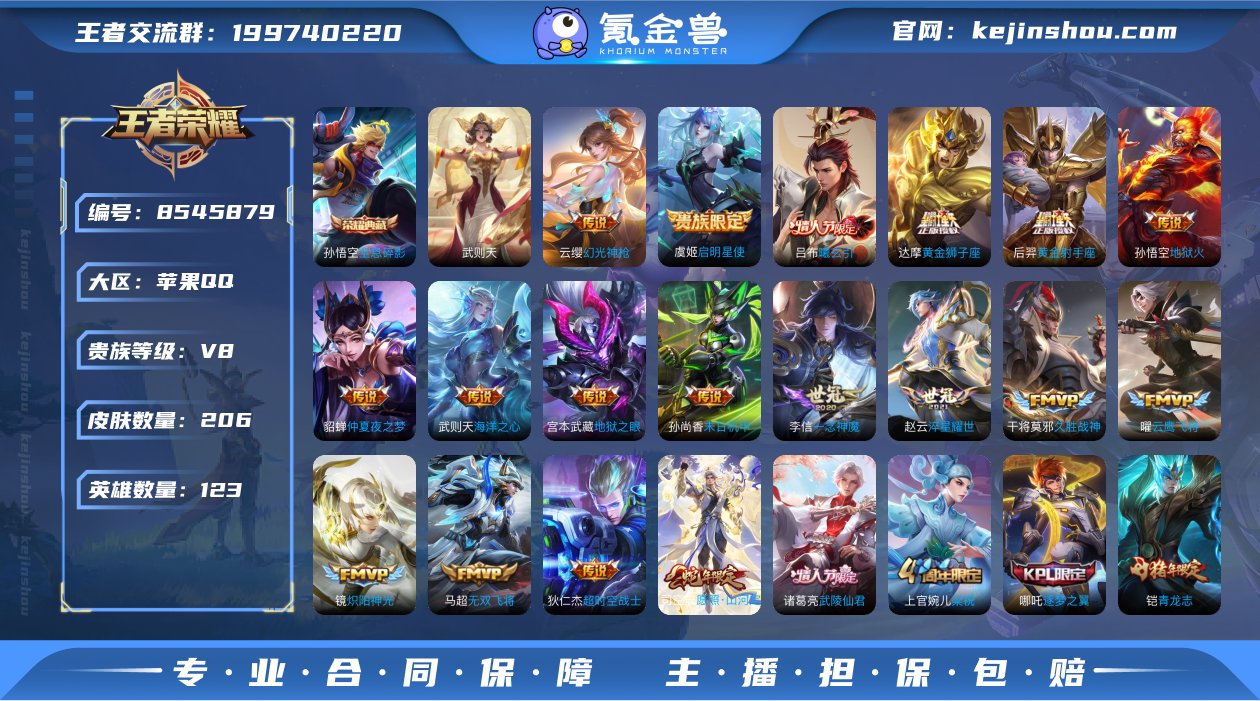 实名: 可修改 贵族等级: V8 英雄数:...