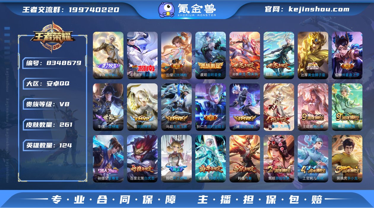 实名: 可修改 贵族等级: V8 英雄数:...