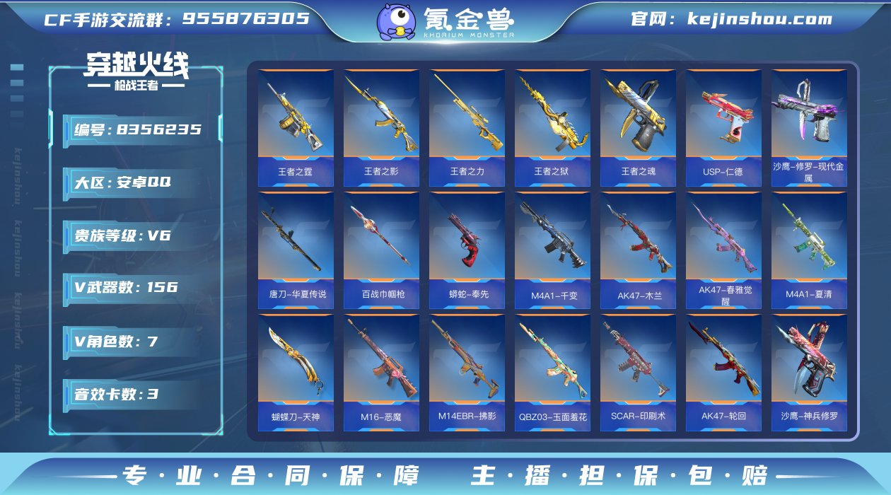实名: 可修改 v武器数: 156 王者武...