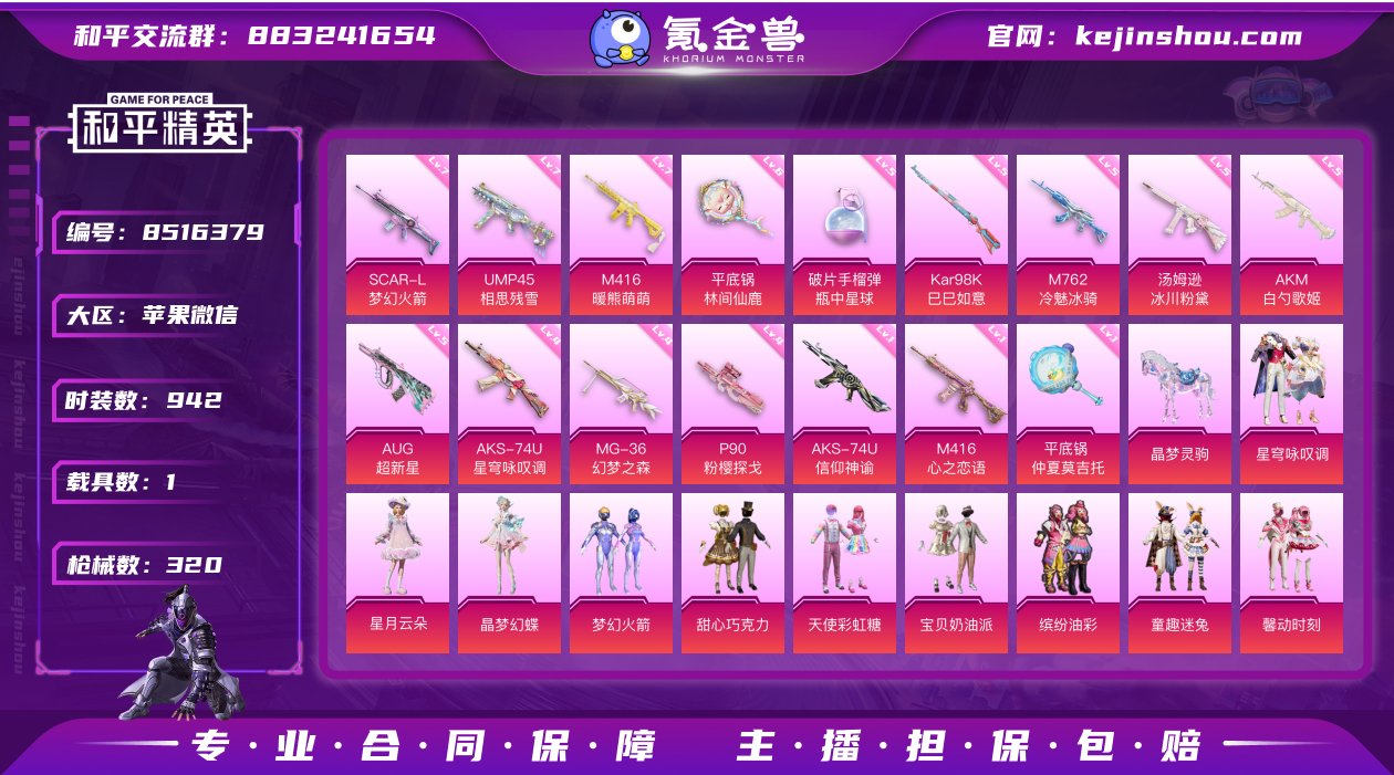 实名: 可修改 时装数: 942 载具数:...
